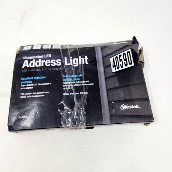 Westek SL-ALWR Address Light Led Wired LT 5.125Hx 10"W x 1"D Black - Picture 2 of 16